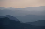 Evening haze on the Massif du Canigou, Pyrénées-Orientales. (28kb)
